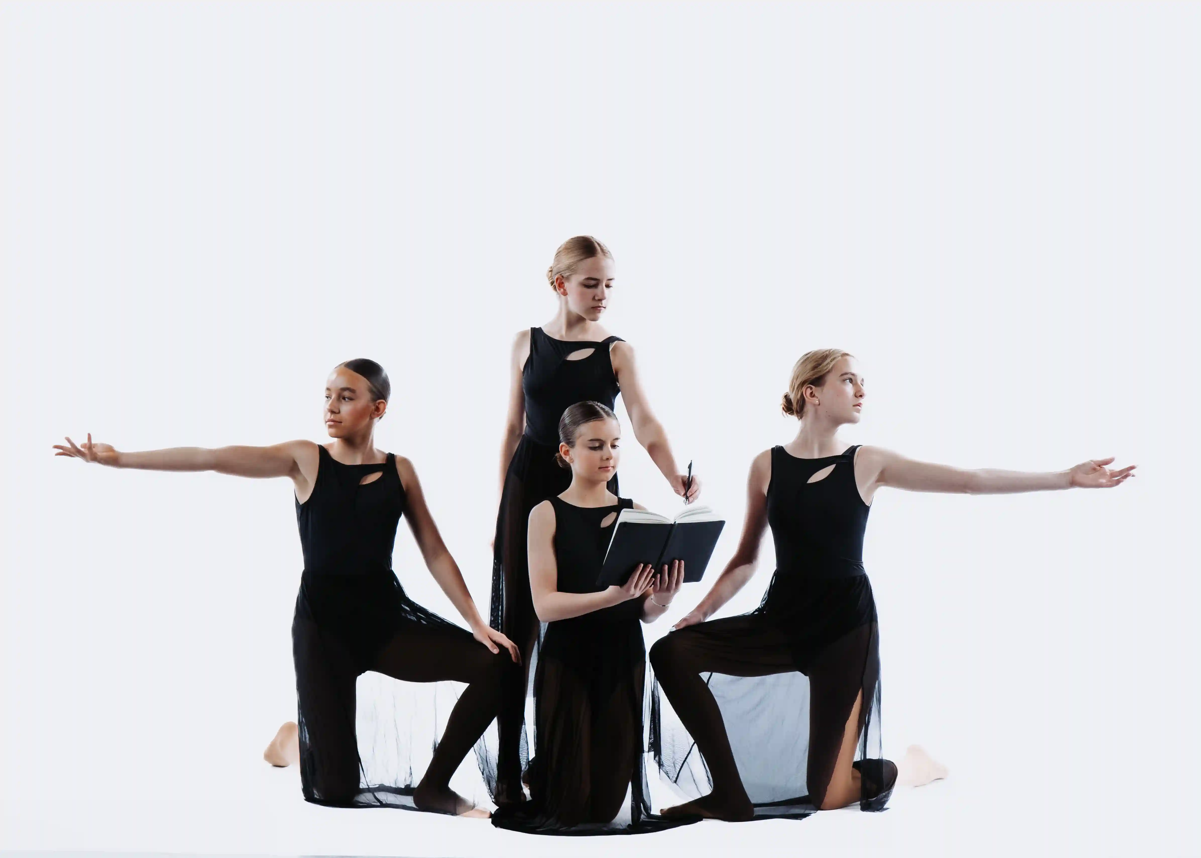 A silhouette of a dancer